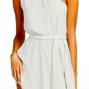 Retrofete one shoulder Ella white sequined dress. Brand new! Tags attached.